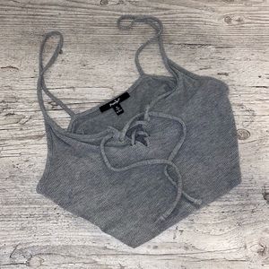 PAPAYA - Gray Crop Top